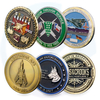 custom 3D logo with double plate brass challenge coin