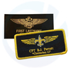 Custom Embroidered Name Patch Leather Flight Suit Name Tags