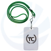 Sublimation Softs Polyester Cotton Solid Color USB Key Chain Whistle ID Card Rope Lanyard