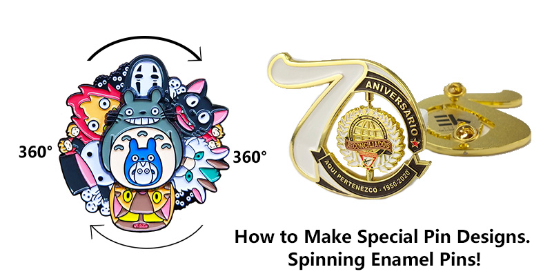 How to Make Special Pin Designs. Spinning Enamel Pins!