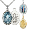 Custom Religious miraculous medal of St. Benedict Christopher Catholic Virgin Jesus Mary Souvenir Medallion Metal Epoxy Design Your Own Logo Saint Necklace