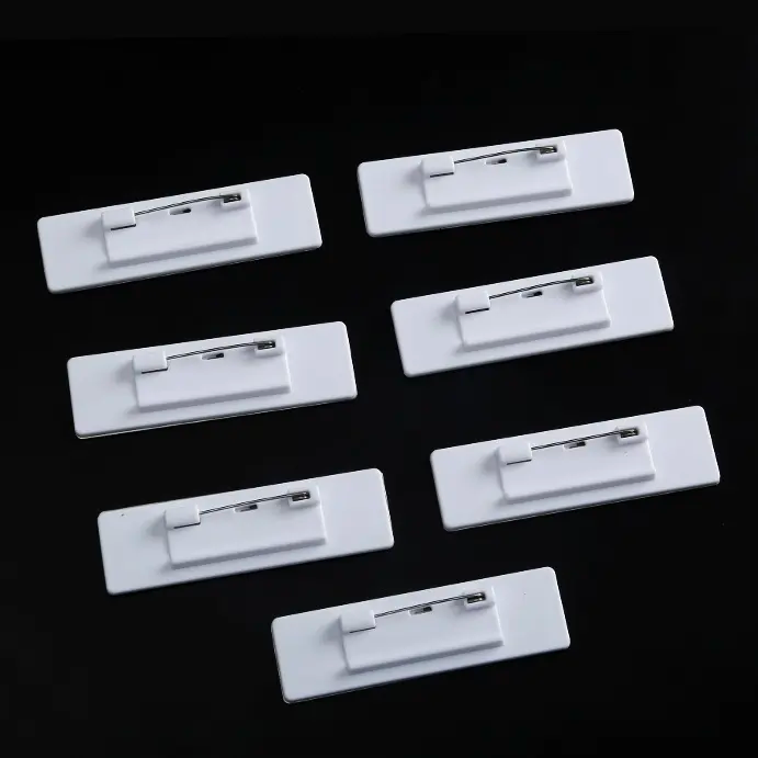 Stainless Steel Name Tag Printed Laser Logo Information Wholesale Professional Enterprise Staff Name Badge Metal ID Number Pin