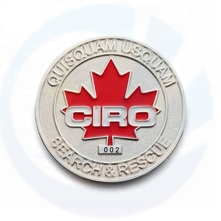 Custom Challenge Coins Canada Maple Leaf Red Souvenir Coins