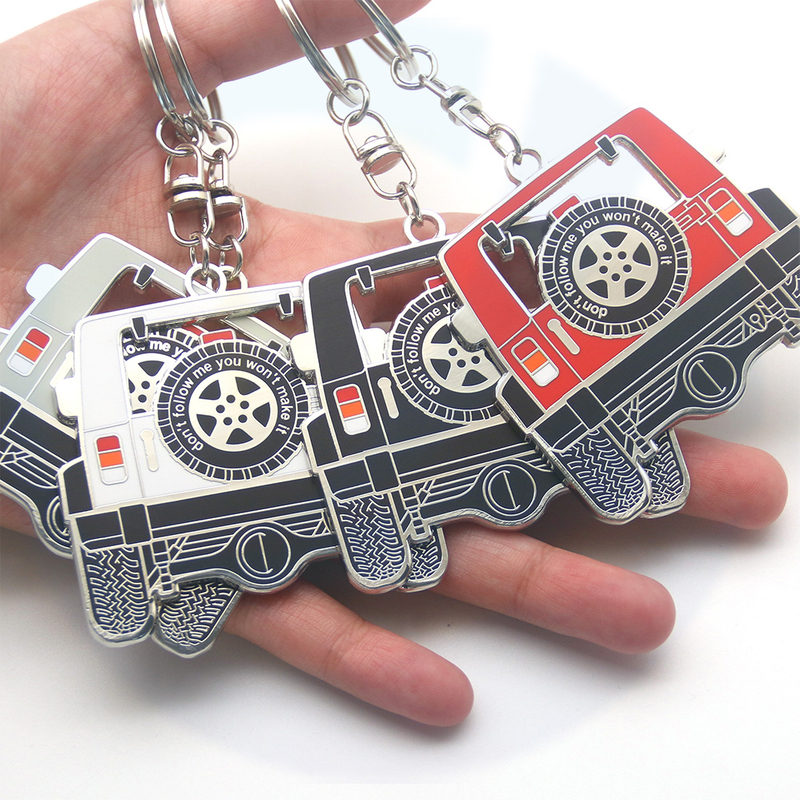 Custom Metal Zinc Alloy Hard Soft Enamel Car Shape Keychain Key Chain 