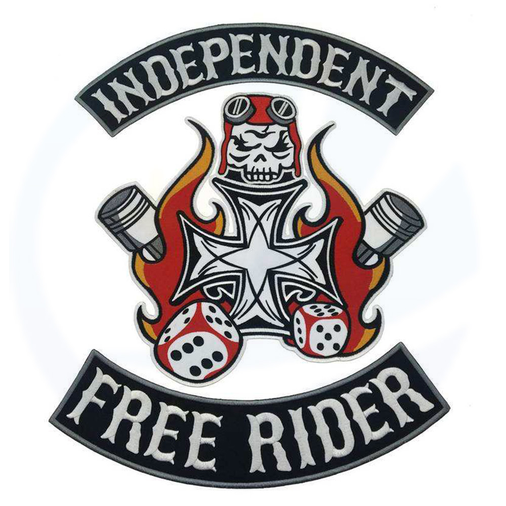 Wholesale Custom Embroidery Patches Iron on Motorcycle Patches Embroidery Motorcycle Club Biker Patch