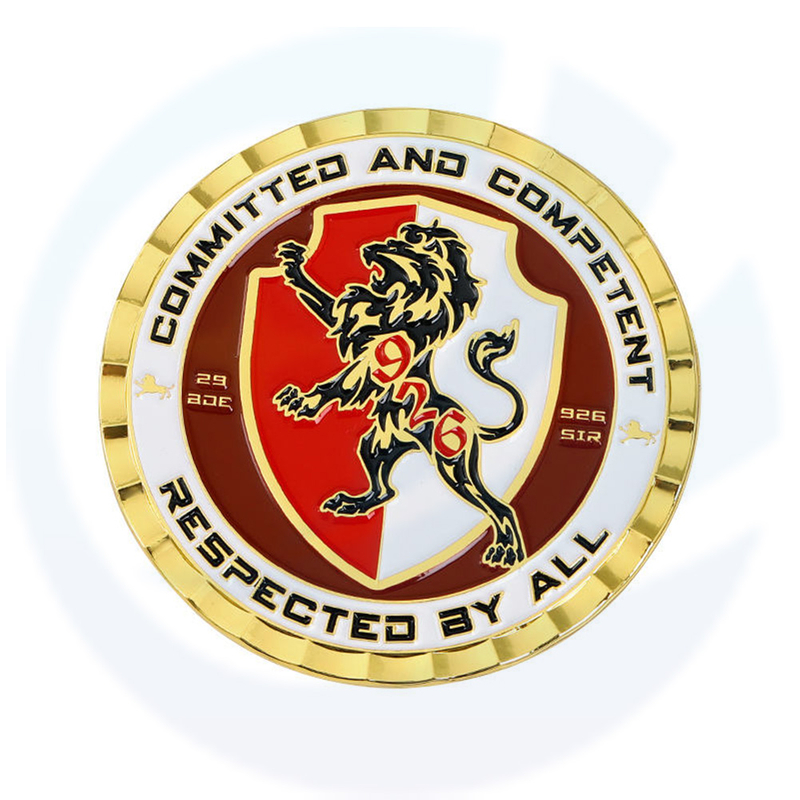 Manufacturer Custom Souvenir Gold Plated Enamel Zinc Alloy 3D Metal Commemorative Challenge Coin