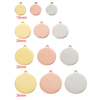 Personalized Stainless Steel Round Charm 18K Gold Jewelry Engraved Custom Logo Rectangle Heart Pendant Tags Necklace