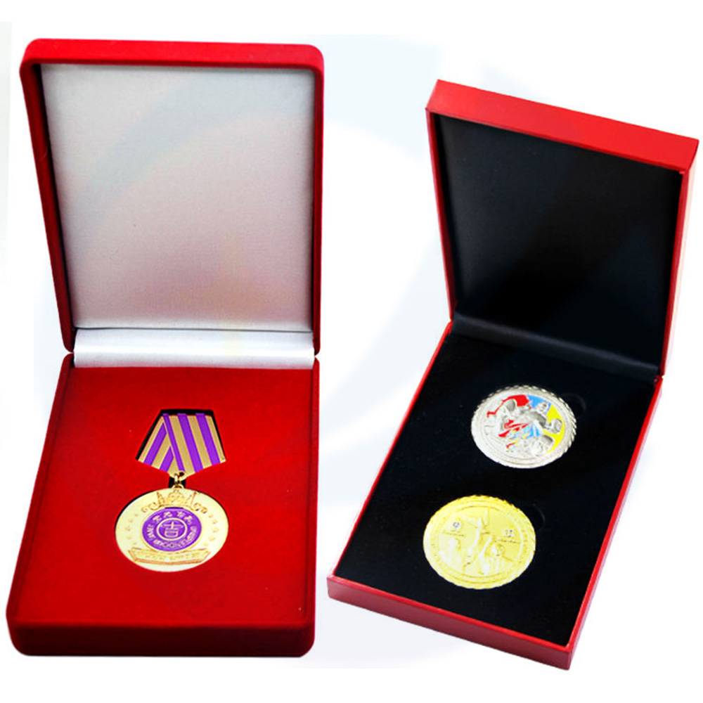 Factory Wholesale Custom Metal Award Medallion Honor Medal With Box