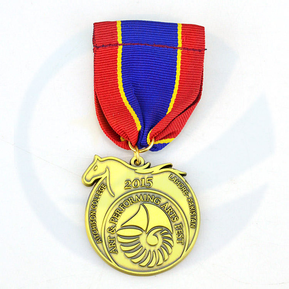 No Minimum Order Custom Made Blank Honor Badge Medal Metal Plated Gold Award Medal And Badges