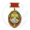 Factory Supplier Two Tone Ribbon Drape Enamel Honor Medals