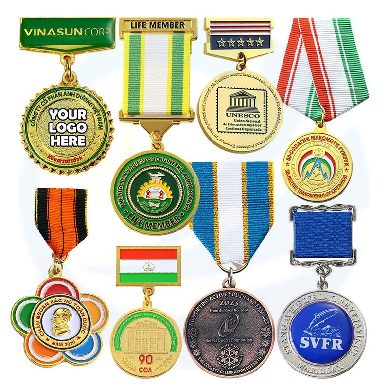 Manufacturer Custom Medallion Medalla Die Cast Metal Medal Badges 3D Activity Medals And Awards Medal Of Honor