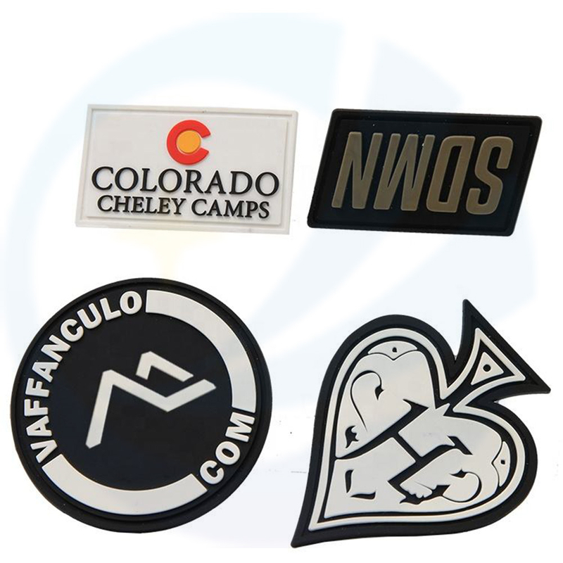 Eco-friendly New Design Customized Embossed Logo Silicone PVC 3D Soft Rubber Patches for Garment