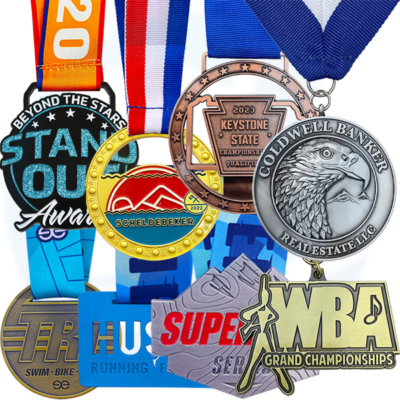 Manufacture No Minimum Order Metal Soccer Football Basketball Volleyball Gymnastics Dance Sport Race Finisher Medals Custom