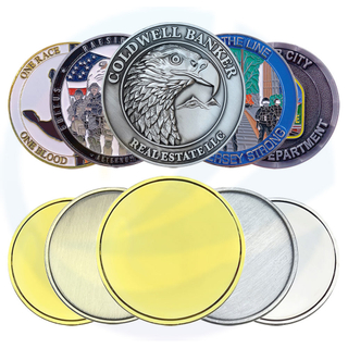 Custom metal 3D commemorative blanks brass gold silver custom challenge coin for laser engraving