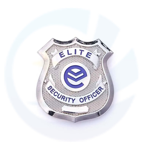 Custom Silver Plating Metal Elite Security Officer Security Guard Badge