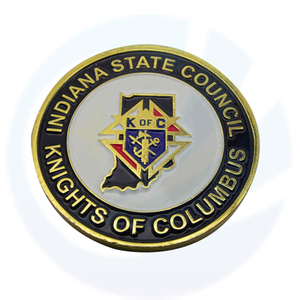 INDIANA STATE COUNCIL KNIGHTS OF COLUMBUS CHALLENGE COIN Knights of Columbus Challenge Coin