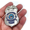 RETIRED VA Veterans Affairs Police Thin Blue Line Flag Challenge Coin