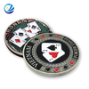 Custom Design Soft Enamel Double Sides 3D Round Collectible Poken Poker Coin, Factory Wholesale Playing Game Token Coin
