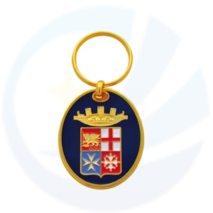 Custom Italian Air Force Metal Enamel Keychain