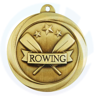 Manufacturer 3D Relief Sculpture Metal Badge Pin Sports Gift Custom Bespoke Logo Rowing kayak Regatta Trophy Awards Craft Medal