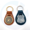Custom High Quality Leather Key Chain And Ring Antique Gold Metal Keychains