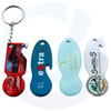 Hot Sale Custom Epoxy Caddy Token Coin Keychain Metal Shopping Token Trolley Coins Keychain