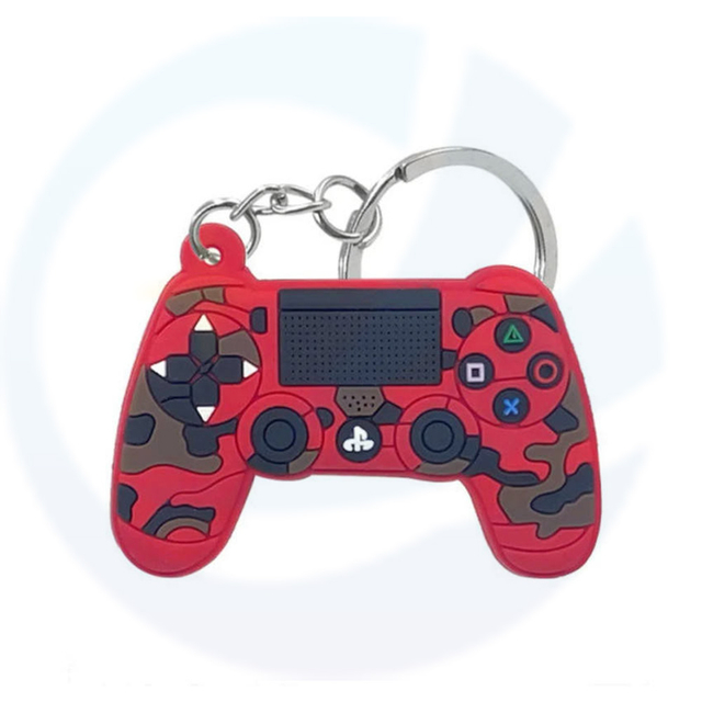 Wholesale Game Machine Keyring PVC Keychain Soft Silicone Rubber Gamepad Keychain