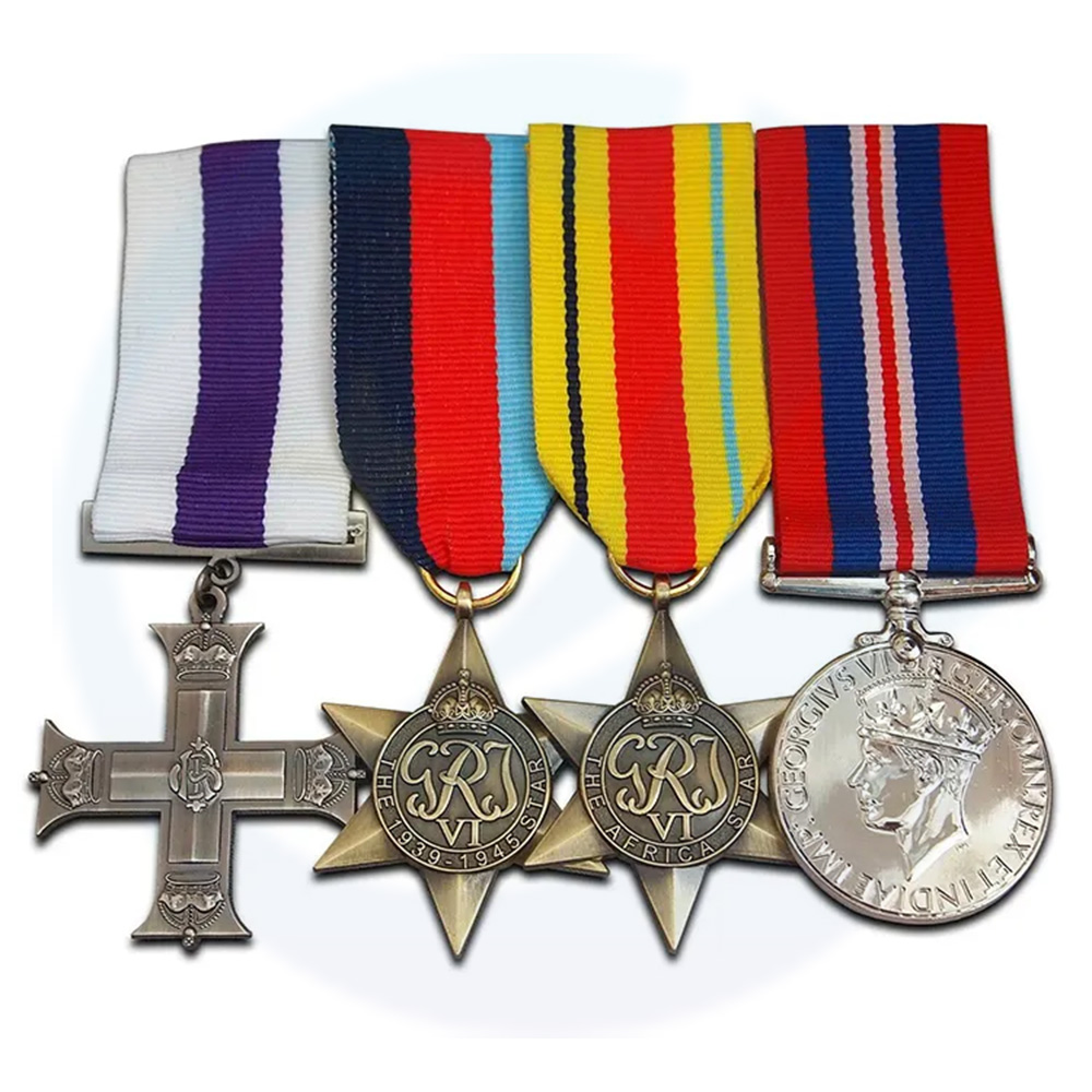 Custom Metal Cross Religious Honor Award Medal With Ribbon