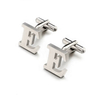 Luxury mens custom jewelry accessories 26 English inital letters stainless steel cufflinks