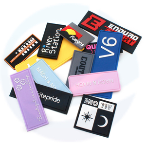 Custom 3D Brand Designer Rubber Label Custom Logo Silicone PVC Patches For Clothing