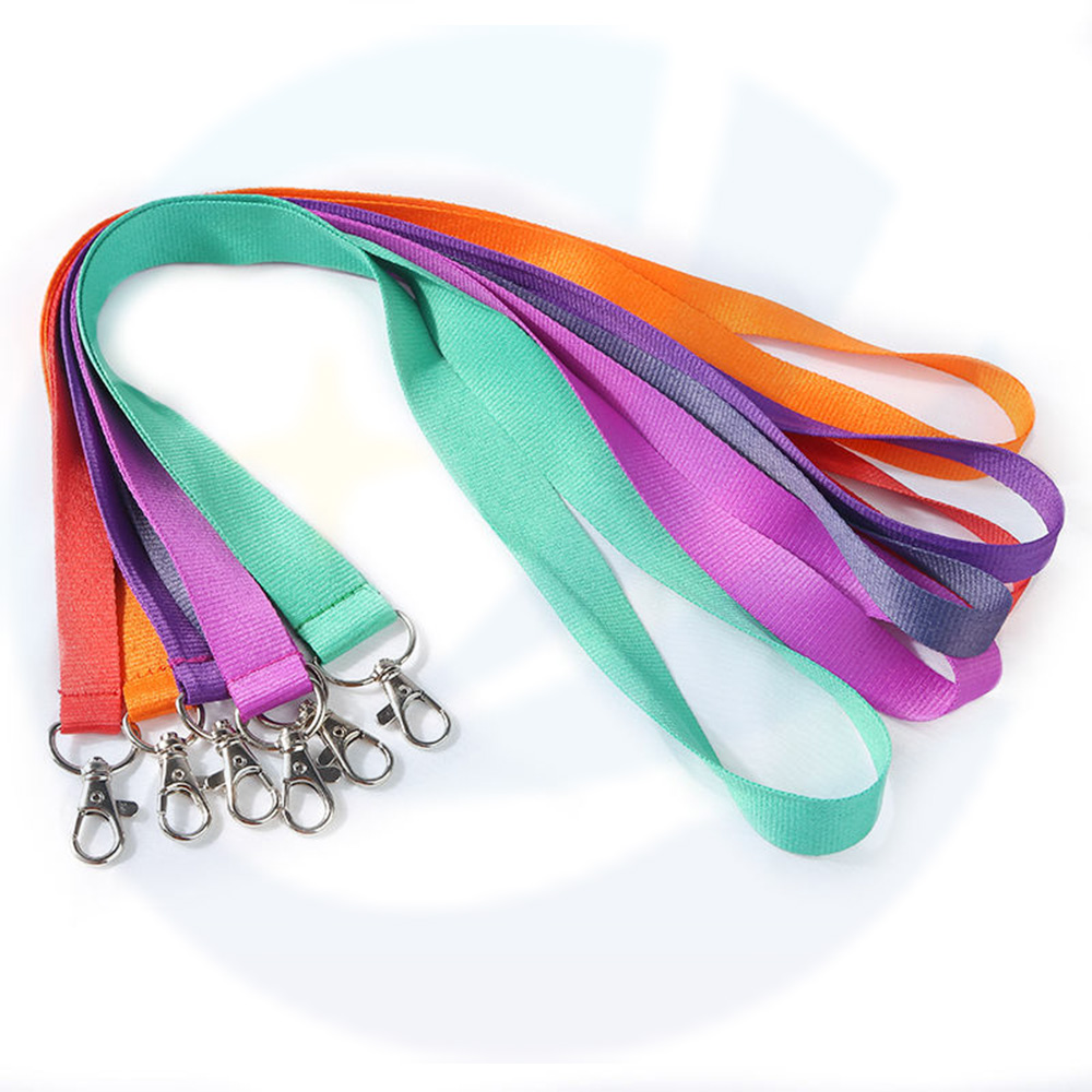 Manufacturer Promotional Coloured White Polyester Wholesale Blank Lanyard Sublimation Lanyard Blank