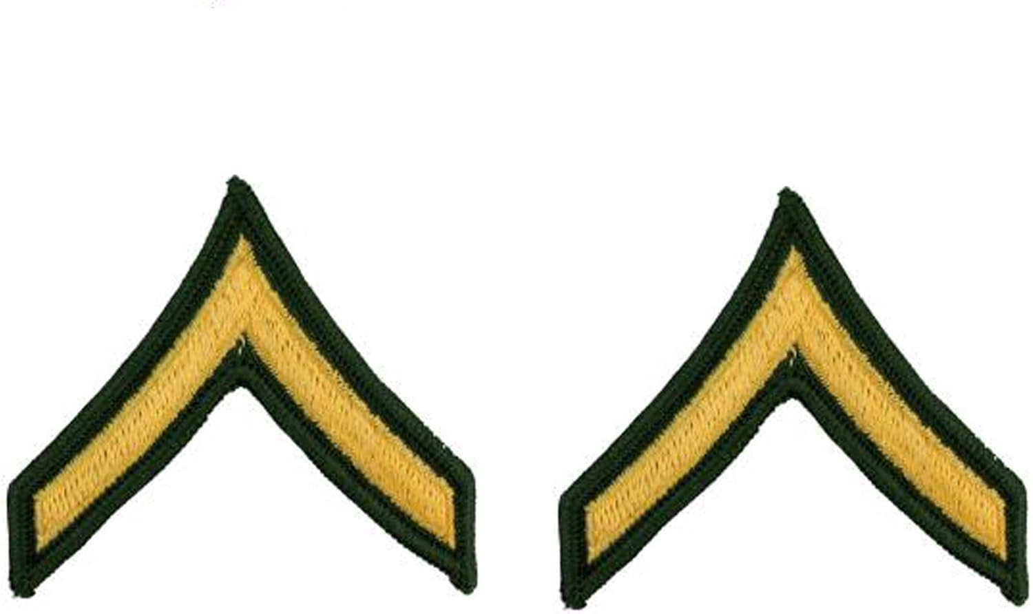 custom Choose Rank Army Insignia iron-on patches Corporal stripes embroidered patch choice of colors