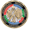 Bulk Custom Metal Zinc Alloy 3D Enamel Souvenir Whole Armor of God Coin Knight Templar Challenge Coin