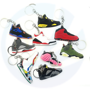 Custom Rubber Pvc Soft Silicon 3d 2d Sneaker Shoe Keychains