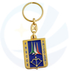 Customized Italian Military Style Tricolor Flag Air Force Metal Enamel Keychain