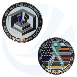 PTSD Awareness Challenge Coin Police Fire CBP Border Patrol Dispatch Rescue coin