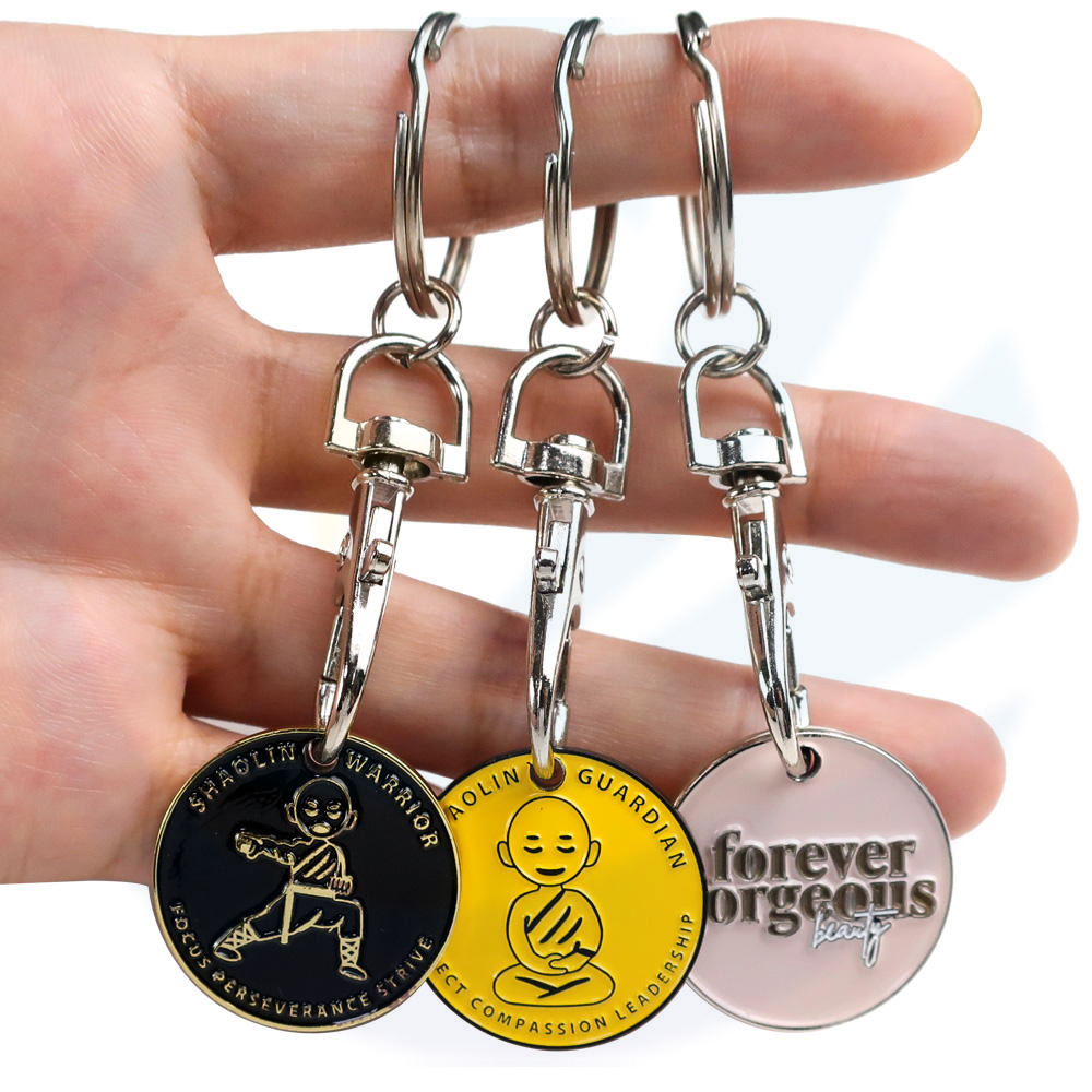 Luxury cute metal key chains holder key ring cheapest keyring custom logo personalised gold plated hard soft enamel keychain
