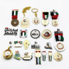 Custom National Commemorative Lapel Pins Golden Metal Magnetic Badge Qatar Map Souvenir Pins