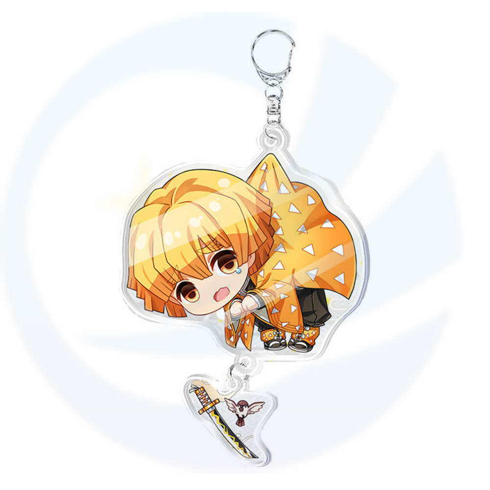2024 Best Custom Printed Acrylic Keychain Kawaii Bulk Acrylic Charms Key chain Plastic Clear Anime Figure Acrylic Keychain