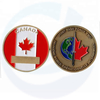 Custom Challenge Coins Canada Maple Leaf Red Souvenir Coins