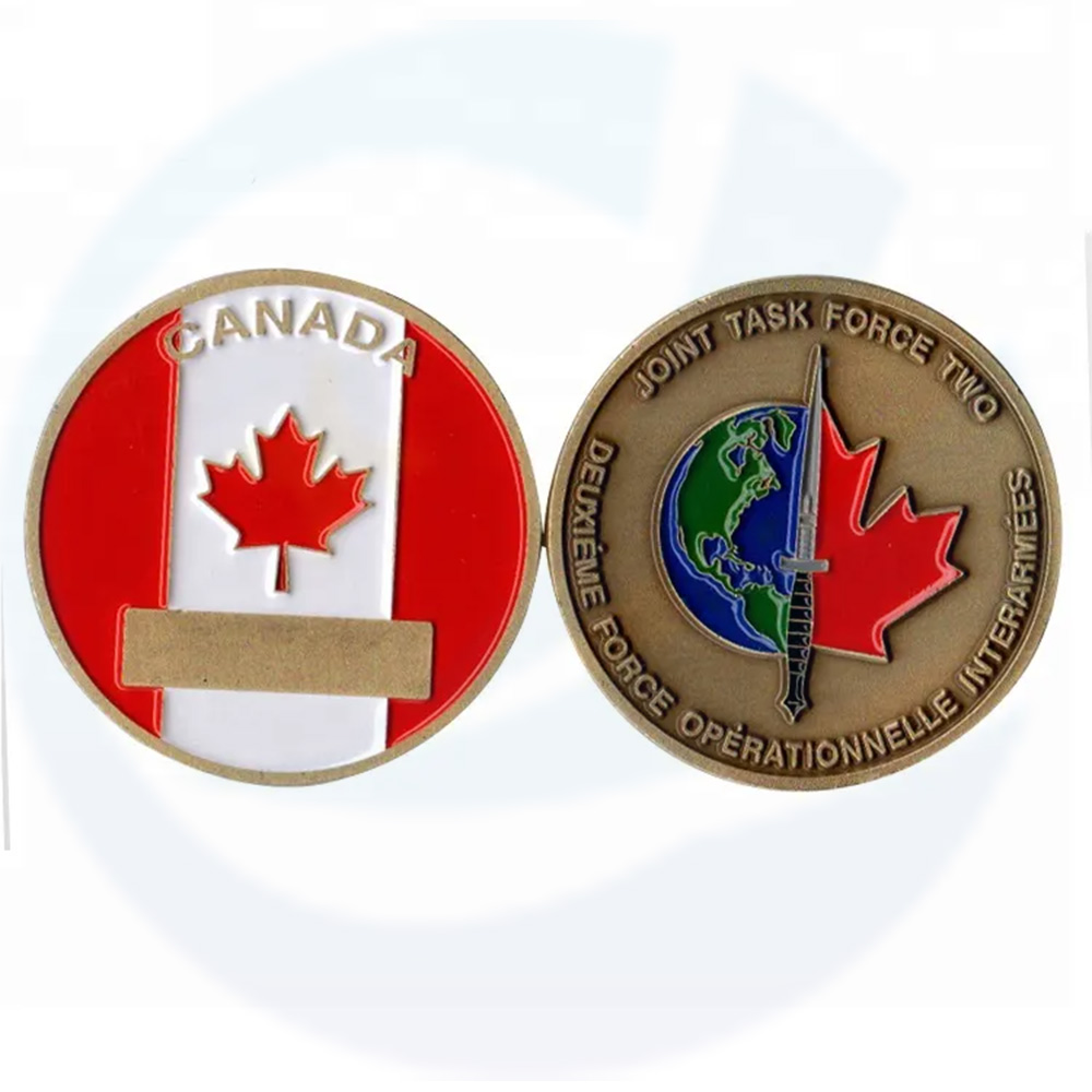 Custom Challenge Coins Canada Maple Leaf Red Souvenir Coins