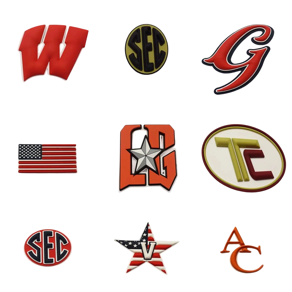 Custom 3D Helmet Decals With 3m Adhesive PVC Rubber Stick-on Patch, Baseball Helmet Stickers Softball, Hockey, Sports Logo