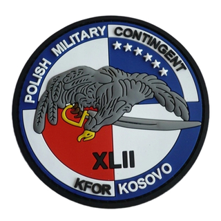 High Quality Custom KOSOVO Poland Brand Logo 3D rubber pvc Embroidery Patch Woven Badge With Merrow Border Decoration for Clothing
