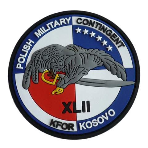 High Quality Custom KOSOVO Poland Brand Logo 3D rubber pvc Embroidery Patch Woven Badge With Merrow Border Decoration for Clothing