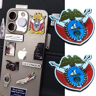 Government of Dubai Official Logo Cell Phone Sticker, Metal Enamel Badge and Car Necklace Pendant phone sticker