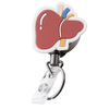 Nurses Custom Badge Reel Medical Retractable Heart Organ Pvc Badge Reel Clip Doctor Accessories Wholesale Id Card Holder for Work