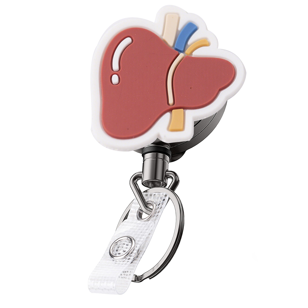 Nurses Custom Badge Reel Medical Retractable Heart Organ Pvc Badge Reel Clip Doctor Accessories Wholesale Id Card Holder for Work