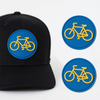 Round Motorcycle Patches Bicycle Logo Biker Hats Accessories Sewing Men's Bike Iron on Hat Patch Bandas Custom
