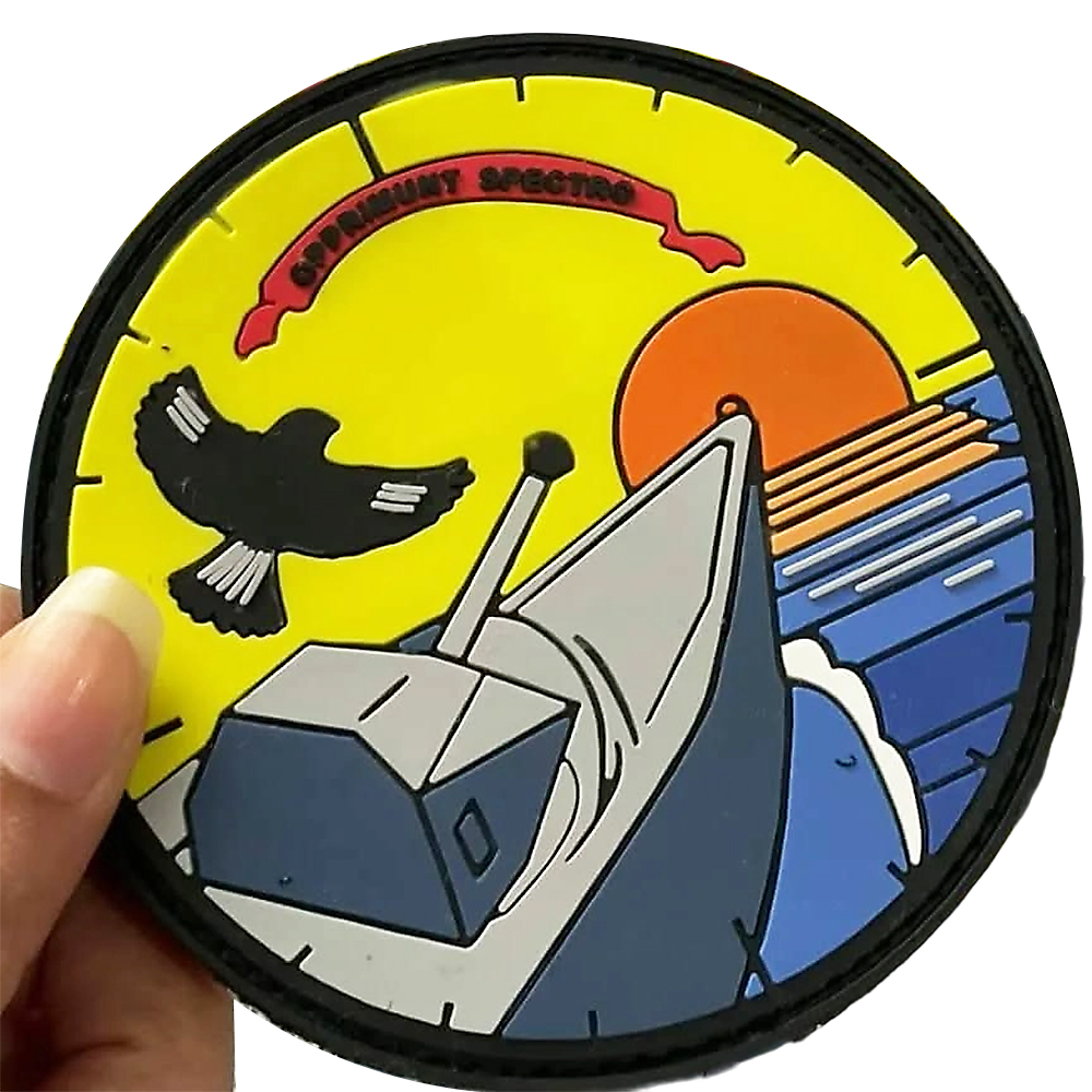 Custom PVC Patches 2D 3D Soft PVC Clothes Rubber Patch With Hook and Loop Backing RUBBER PVC PATCH