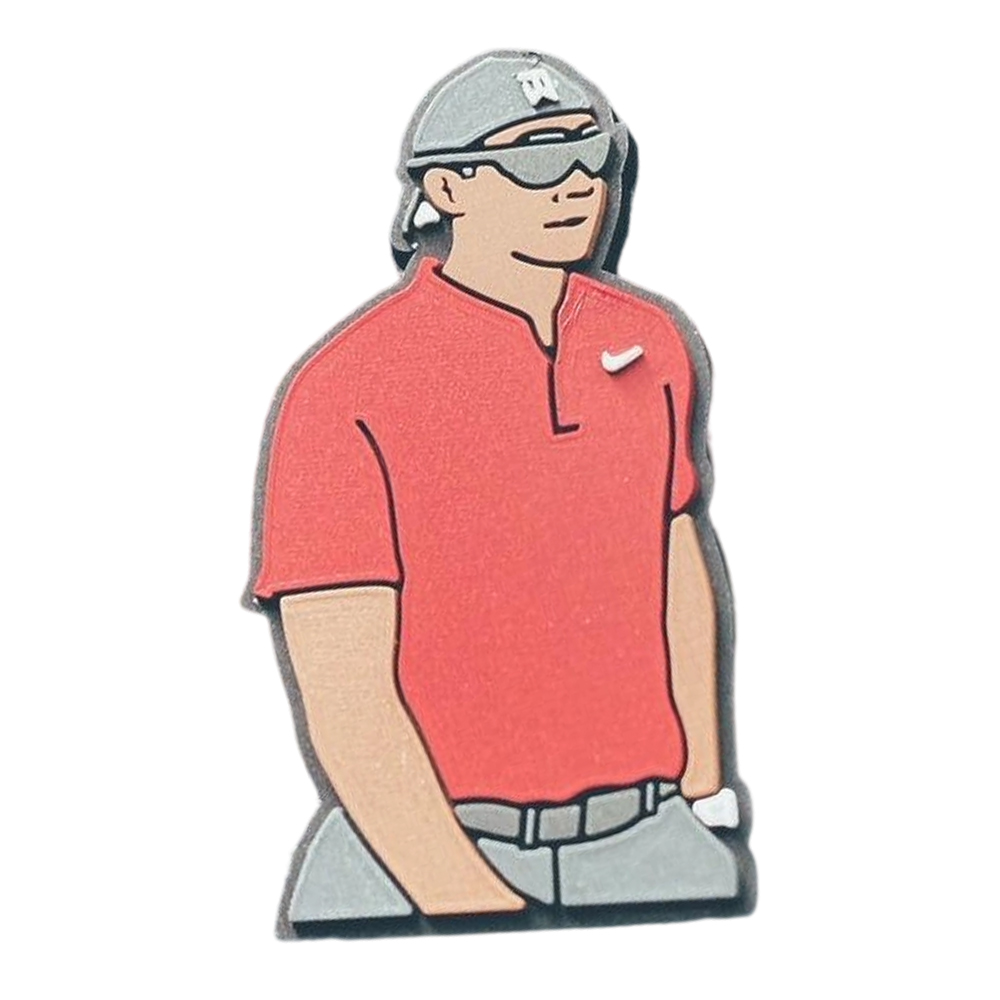 Custom Designer Private Name Iron on Heat Transfer 3D Rubber Embossed Golf Logo Soft PVC Silicone Patches for Clothing Accessories